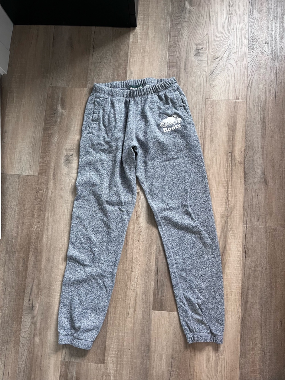 Roots Grey Heather Joggers with Logo